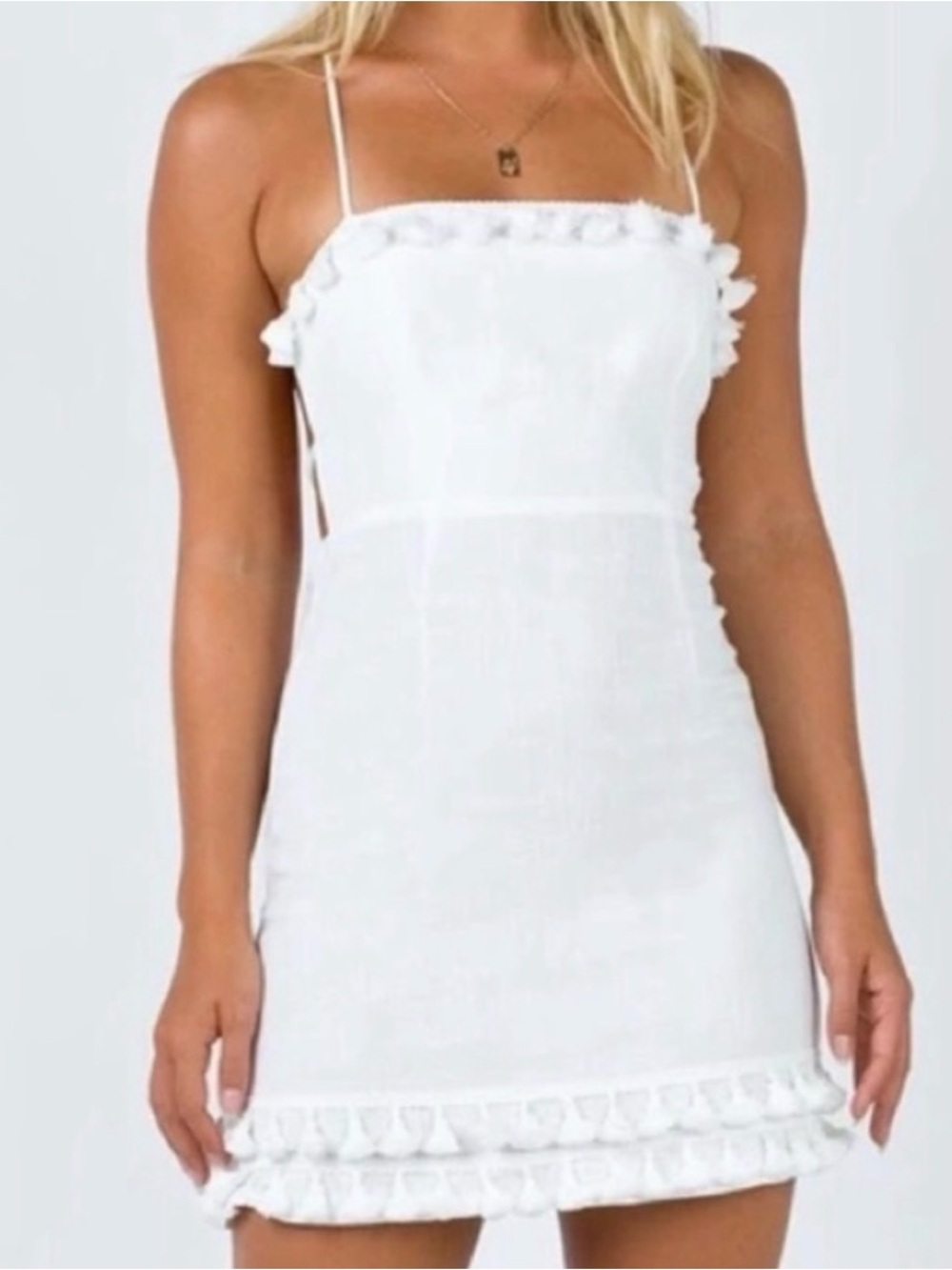 Princess Polly - white womens pom pom dress